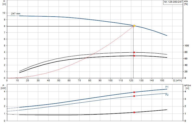 Curva di prestazione NK 125-350/247