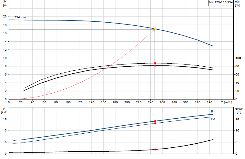 Curva di prestazione NK 125-355/334