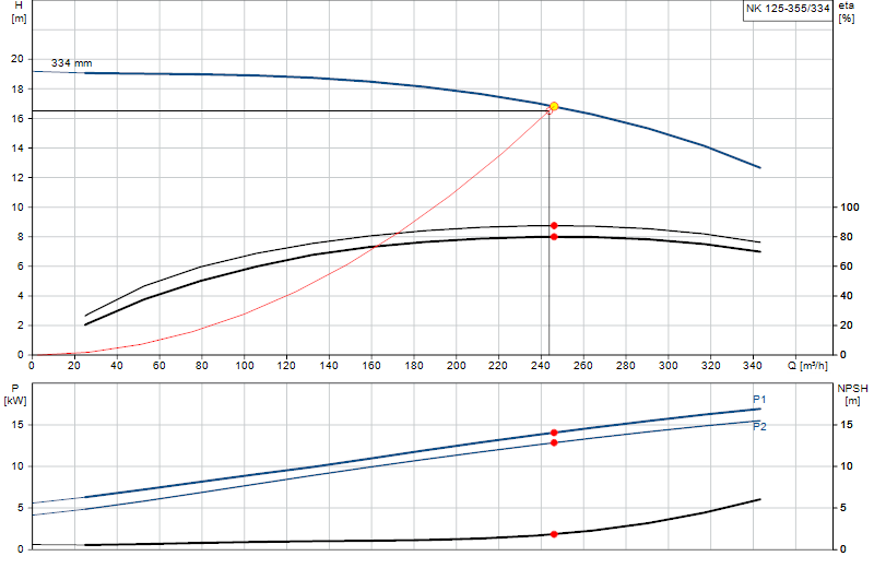 Curva di prestazione NK 125-355/334