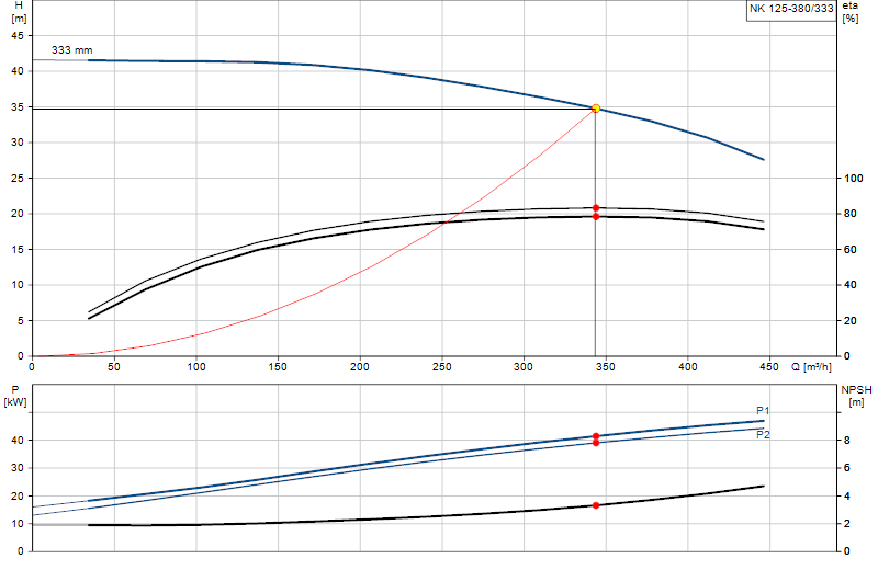 Curva di prestazione NK 125-380/333