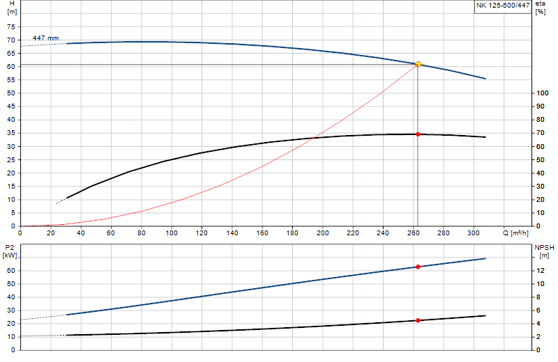 Curva di prestazione NK 125-500/447