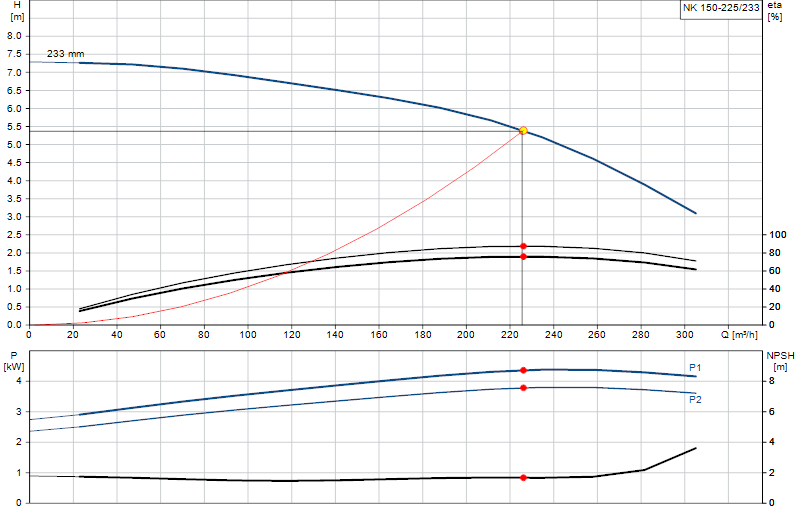 Curva di prestazione NK 150-225/233