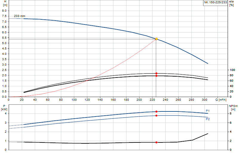 Curva di prestazione NK 150-225/233
