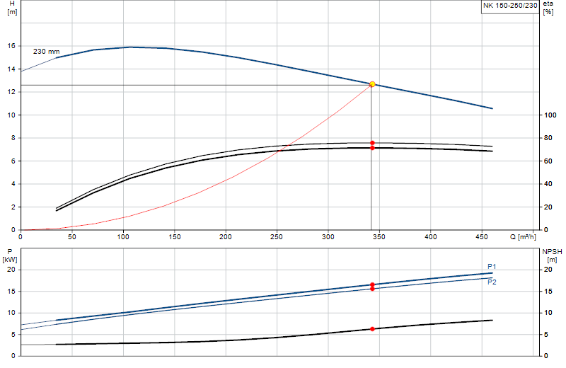 Curva di prestazione NK 150-250/230