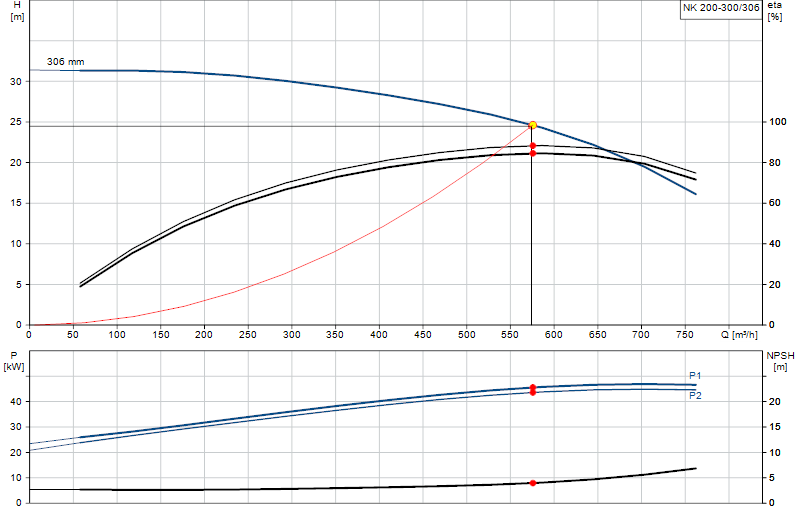 Curva di prestazione NK 200-300/306