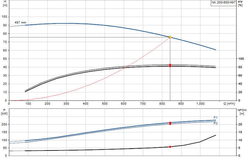 Curva di prestazione NK 200-500/497