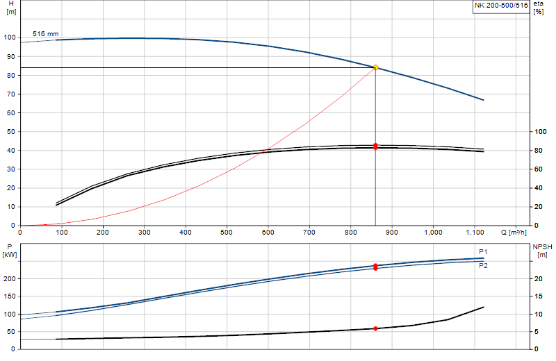 Curva di prestazione NK 200-500/516