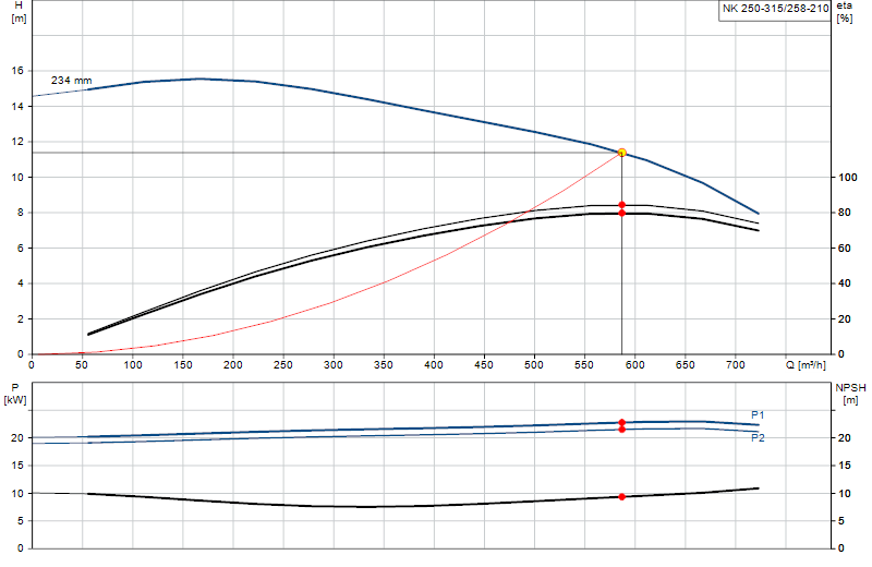 Curva di prestazione NK 250-315/258-210