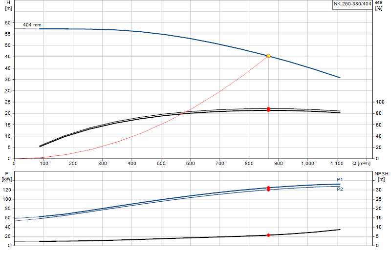 Curva di prestazione NK 250-380/404