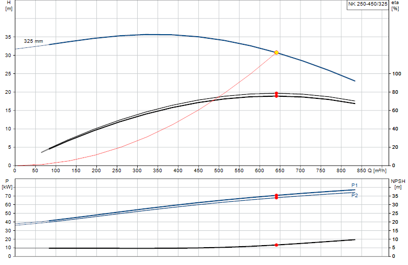Curva di prestazione NK 250-450/325