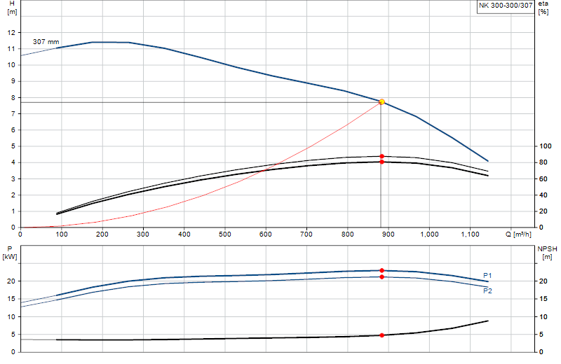 Curva di prestazione NK 300-300/307