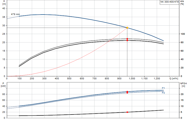 Curva di prestazione NK 300-400/479