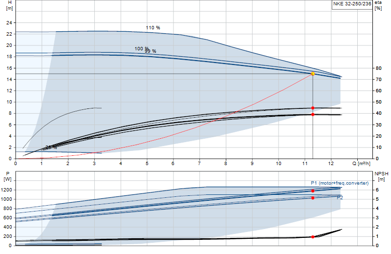 Curva di prestazione NKE 32-250/236