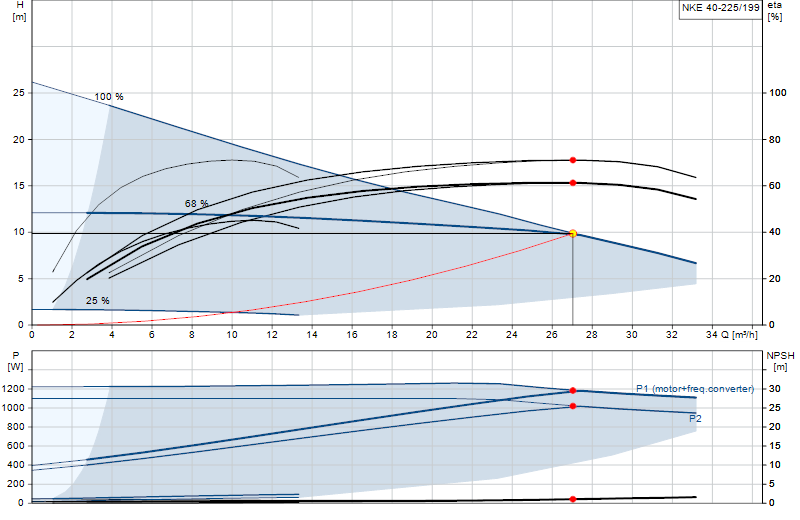 Curva di prestazione NKE 40-225/199