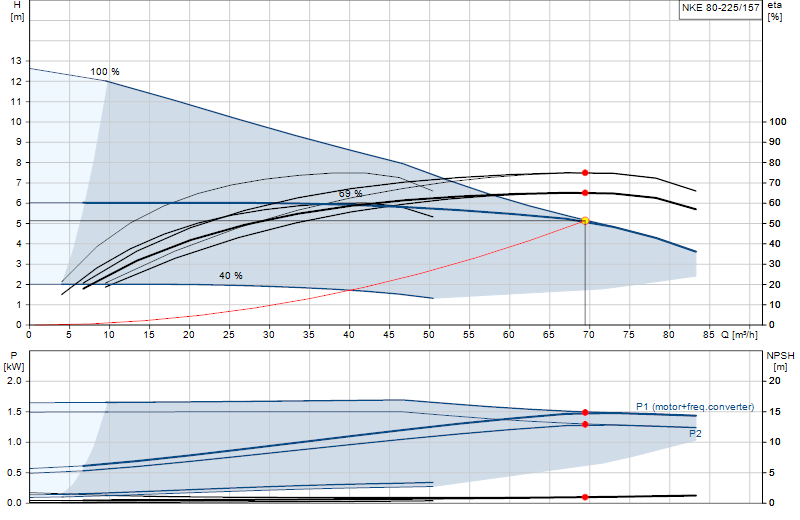 Curva di prestazione NKE 80-225/157