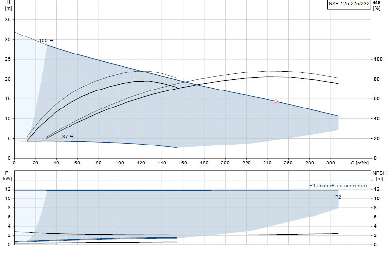 Curva di prestazione NKE 125-225/232