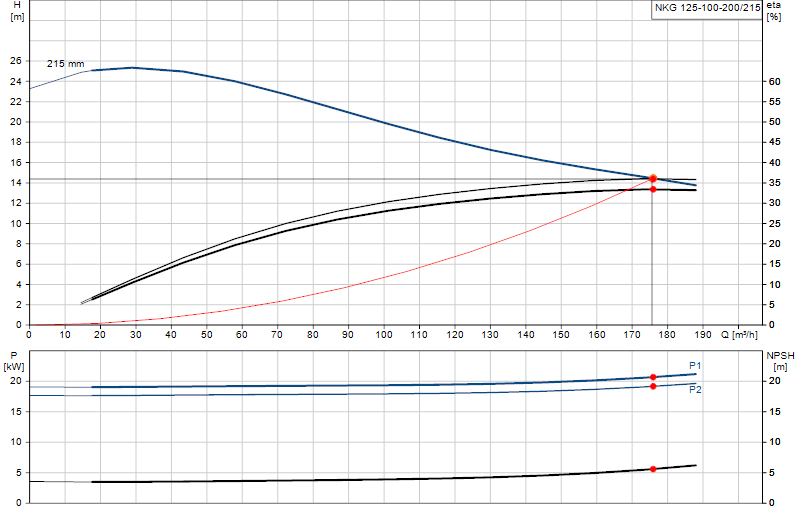 Curva di prestazione NKG 125-100-200/215