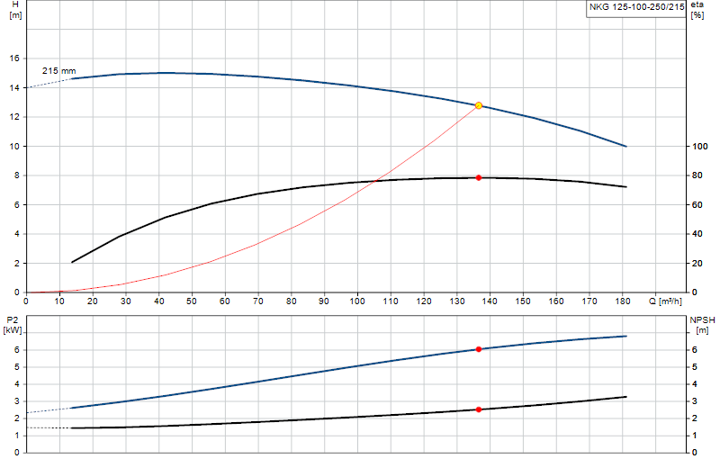 Curva di prestazione NKG 125-100-250/215