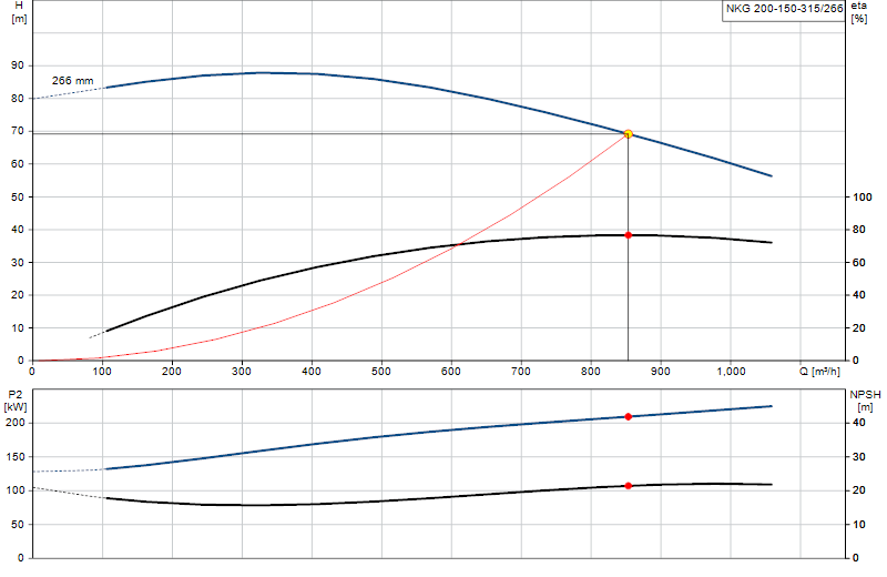 Curva di prestazione NKG 200-150-315/266