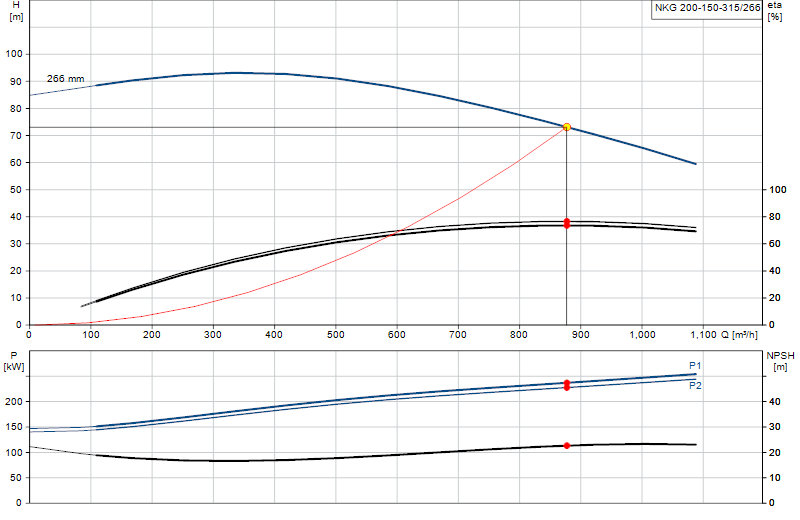 Curva di prestazione NKG 200-150-315/266
