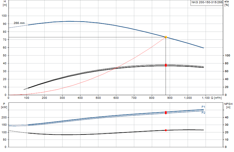 Curva di prestazione NKG 200-150-315/266