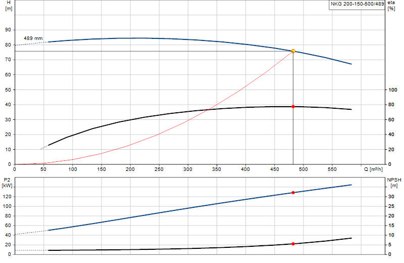 Curva di prestazione NKG 200-150-500/489