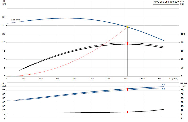 Curva di prestazione NKG 300-250-400/329