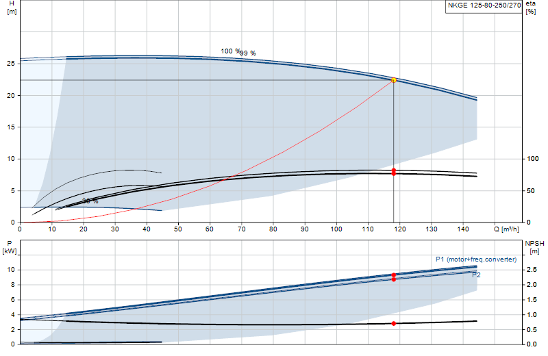 Curva di prestazione NKGE 125-80-250/270