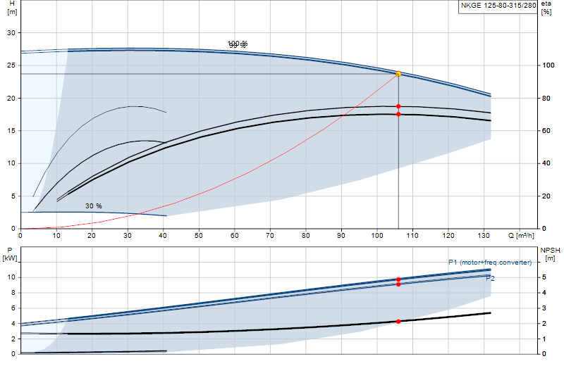Curva di prestazione NKGE 125-80-315/280
