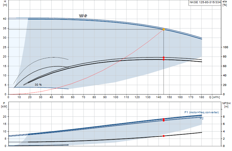 Curva di prestazione NKGE 125-80-315/334